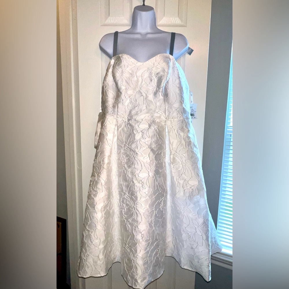 COPY - David’s Bridal Soft White MIDI Dress